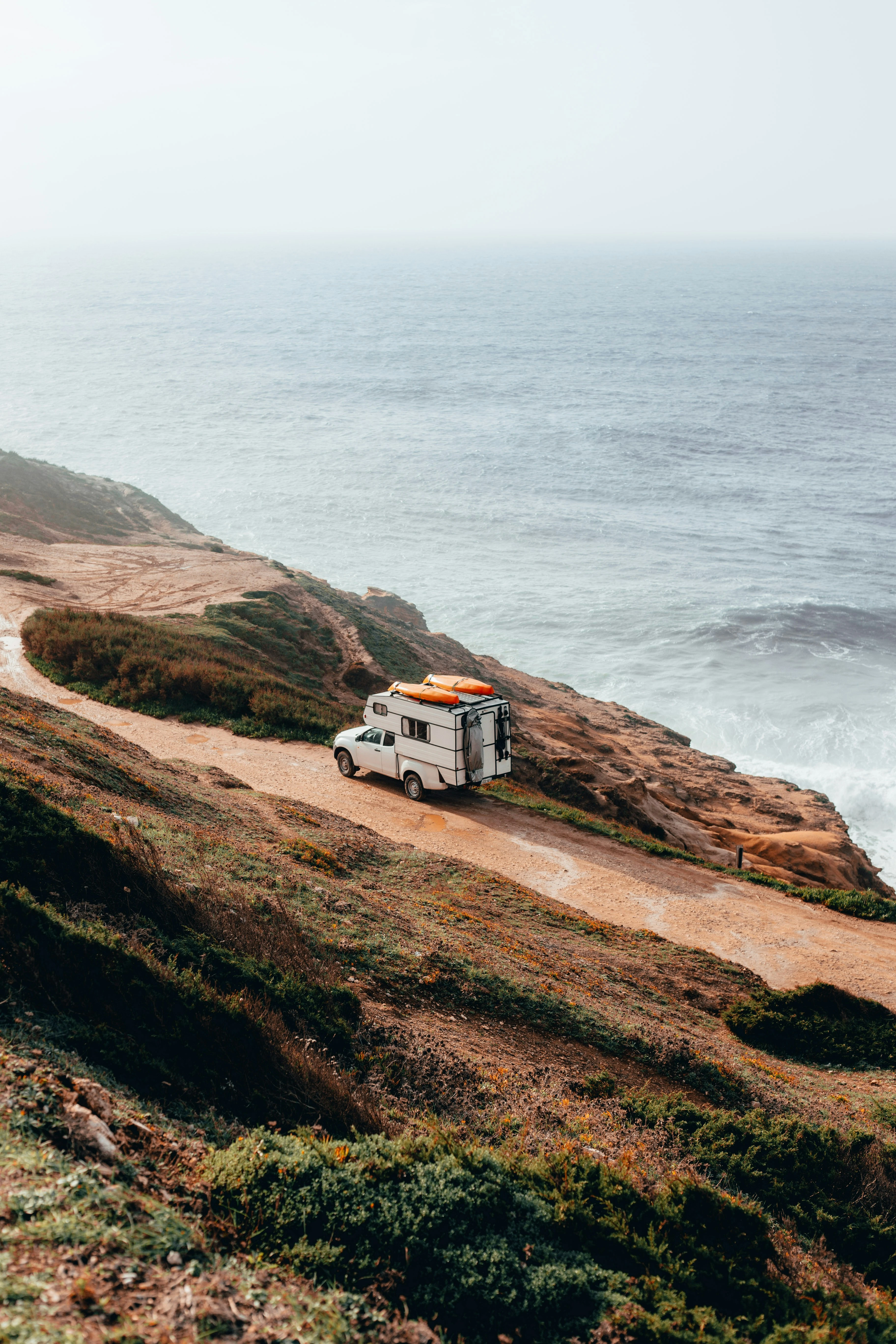 Campervan on a scenic Georgian mountain road